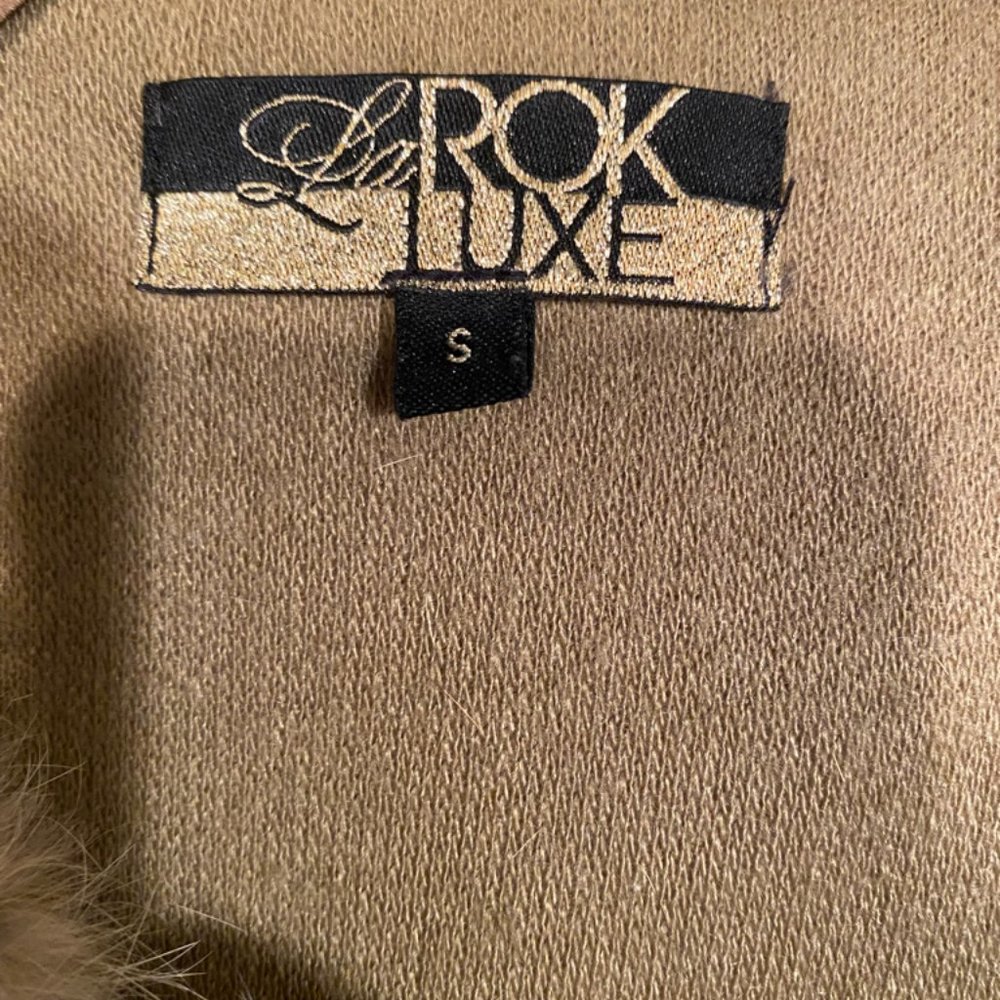 La Rok Luxe Brown Rabbit Fur Vest - Picture 3 of 6